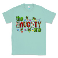 Seafoam The Naughty One Christmas Classic Tee - Artiststas
