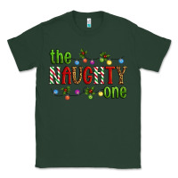 Sports Green The Naughty One Christmas Classic Tee - Artiststas