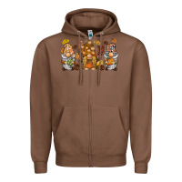 Chestnut fall gnomies Zipper Hoodie - BarkalooDesign