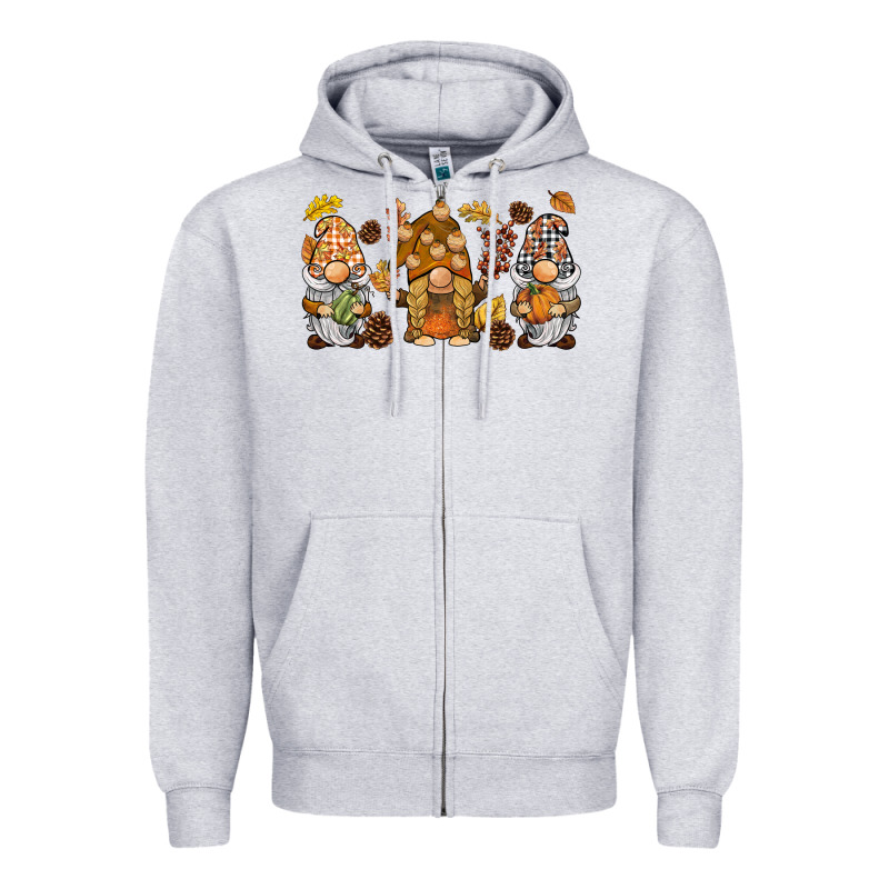 Fall Gnomies Zipper Hoodie by BarkalooDesign | Teevron