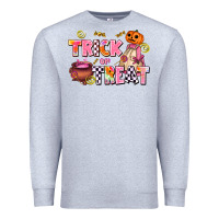 Heather Grey trıck or treat Premium Sweatshirt - AdoDesignShop