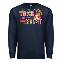 Navy trıck or treat Premium Sweatshirt - AdoDesignShop