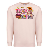 Pale Pink trıck or treat Premium Sweatshirt - AdoDesignShop