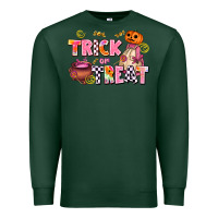 Sports Green trıck or treat Premium Sweatshirt - AdoDesignShop