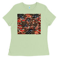 Matcha American flag leopard tumbler Ladies Tee - HowdyJamesFarm