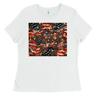 White American flag leopard tumbler Ladies Tee - HowdyJamesFarm