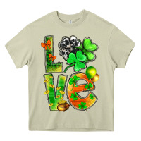 Mossy st.patrick love with clover Heavy Core Tee - NancyCooperArtShop