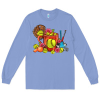 Colony Blue Softball Coffee Mug Long Sleeve Tee - FaDigitalArtStudio