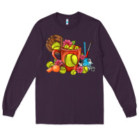 Plum Softball Coffee Mug Long Sleeve Tee - FaDigitalArtStudio