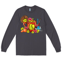 Smoke Softball Coffee Mug Long Sleeve Tee - FaDigitalArtStudio