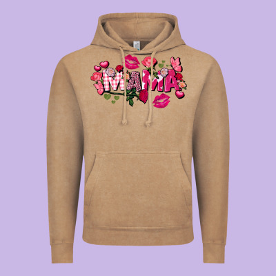 Valentine's Day Mama Vintage Hoodie Designed By Fadigitalartstudio