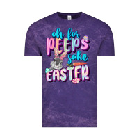 Cloud Purple Oh for peeps sake Easter Day Vintage Tee - CowGirlArtShop