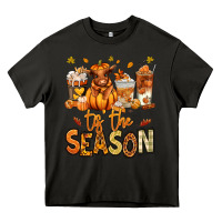 Asphalt Tis' the season Fall Heifer coffee cups Heavy Core Tee - RanaPortraitStore