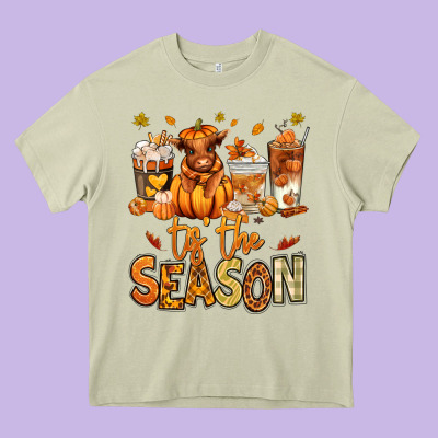 Tis' The Season Fall Heifer Coffee Cups Heavy Core Tee Designed By Ranaportraitstore