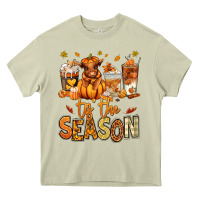 Mossy Tis' the season Fall Heifer coffee cups Heavy Core Tee - RanaPortraitStore