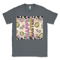 Charcoal Heather happy easter with cowhide Classic Tee - TumblerDesignByShophia