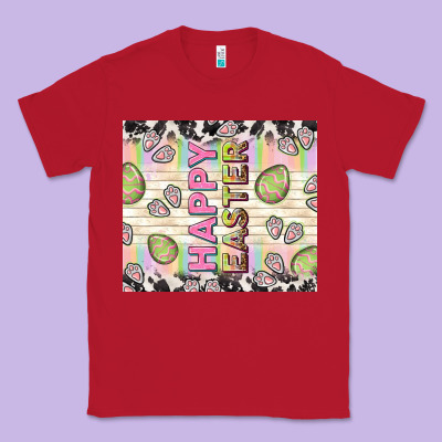 Happy Easter With Cowhide Classic Tee Designed By Tumblerdesignbyshophia