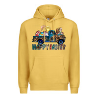 Antique Gold Happy Easter truck Premium Hoodie - CowhideDigitalArt