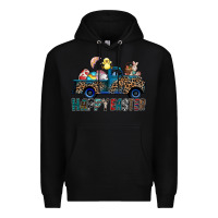 Black Happy Easter truck Premium Hoodie - CowhideDigitalArt