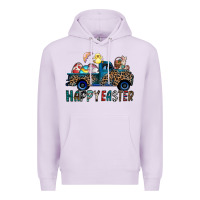 Lilac Happy Easter truck Premium Hoodie - CowhideDigitalArt