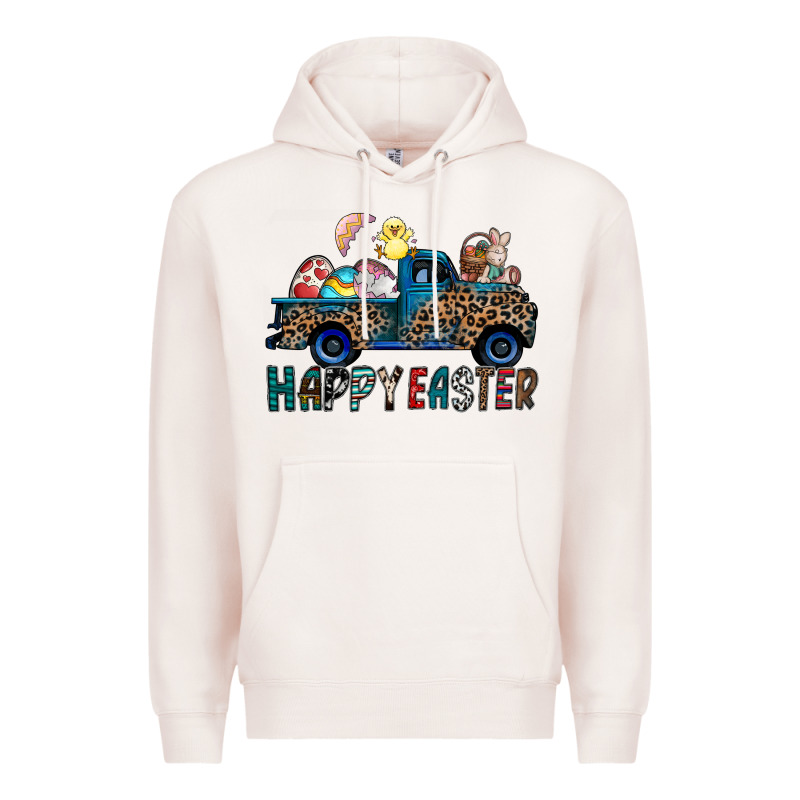 Happy Easter Truck Premium Hoodie by CowhideDigitalArt | Teevron