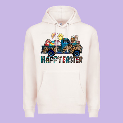 Happy Easter Truck Premium Hoodie Designed By Cowhidedigitalart