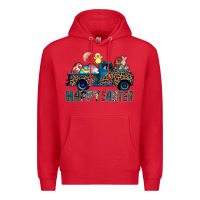 Red Happy Easter truck Premium Hoodie - CowhideDigitalArt