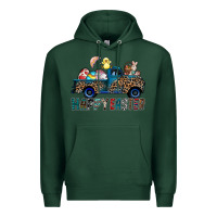 Sports Green Happy Easter truck Premium Hoodie - CowhideDigitalArt