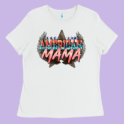 American Mama 4th Of July Ladies Tee Designed By Howdyjamesfarm