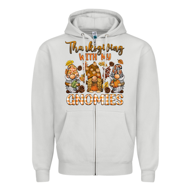 Thanksgiving With My  Gnomies Zipper Hoodie by BarkalooDesign | Teevron