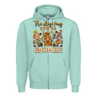 Seafoam thanksgiving with my  gnomies Zipper Hoodie - BarkalooDesign