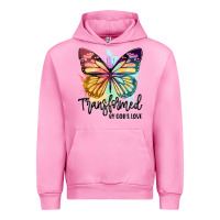 Fuchsia Pink transformed by god's love Urban Hoodie - JahusDesignShop