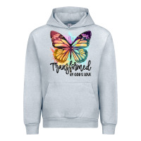 Heather Grey transformed by god's love Urban Hoodie - JahusDesignShop