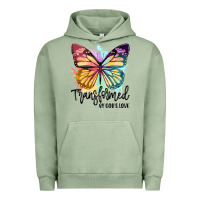 Pigment Oil Green transformed by god's love Urban Hoodie - JahusDesignShop