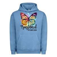 Pigment Pebble Blue transformed by god's love Urban Hoodie - JahusDesignShop