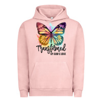 Pigment Salmon transformed by god's love Urban Hoodie - JahusDesignShop