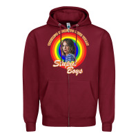 Burgundy Things There's Something Stranger Zipper Hoodie - maiPhamDesign
