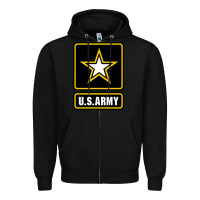 Black Army strong Classic Zipper Hoodie - maiPhamDesign