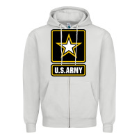 Dove Grey Army strong Classic Zipper Hoodie - maiPhamDesign