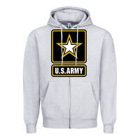 Heather Grey Army strong Classic Zipper Hoodie - maiPhamDesign