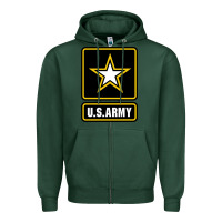 Sports Green Army strong Classic Zipper Hoodie - maiPhamDesign