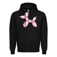 Black balloon dog pink Zipper Hoodie - maiPhamDesign