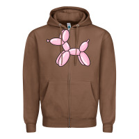 Chestnut balloon dog pink Zipper Hoodie - maiPhamDesign