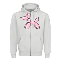Dove Grey balloon dog pink Zipper Hoodie - maiPhamDesign
