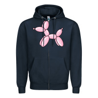 Navy balloon dog pink Zipper Hoodie - maiPhamDesign