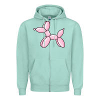 Seafoam balloon dog pink Zipper Hoodie - maiPhamDesign