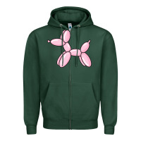 Sports Green balloon dog pink Zipper Hoodie - maiPhamDesign