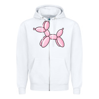 White balloon dog pink Zipper Hoodie - maiPhamDesign