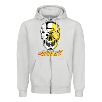 Dove Grey Dad life Sugar Skull for Soccer Softball Halloween Costume Zipper Hoodie - maiPhamDesign