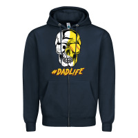 Navy Dad life Sugar Skull for Soccer Softball Halloween Costume Zipper Hoodie - maiPhamDesign